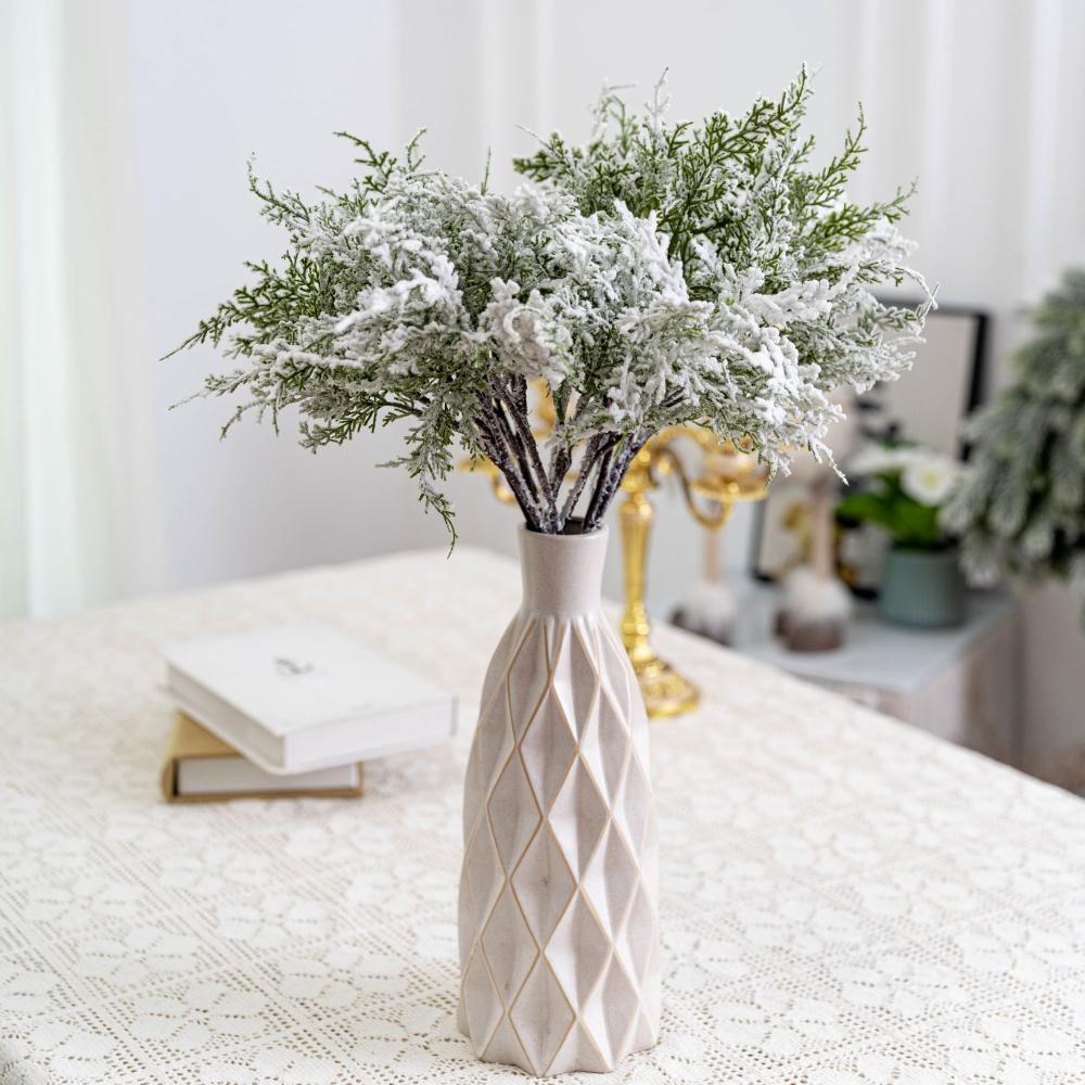 1 шт. Рождественская елка Сосновые ветки Искусственные Поддельные растения Снежные сосны Гирлянда Для Рождественского венка Украшение для вечеринки Рождественские подарки Украшение