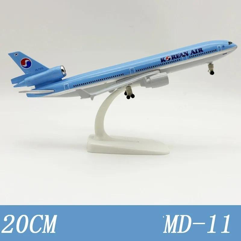 Модель самолета MD-11 в масштабе 1:400, 20 см, Korean Airways, Сувенирный самолет MD11, Модель самолета из металлического сплава, Для домашней коллекции, Дисплей, Подарок