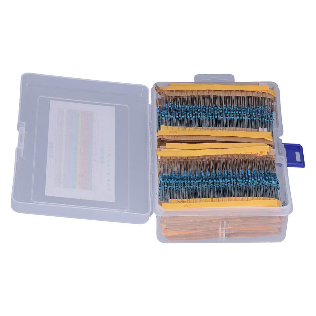 Набор резисторов 2600 шт. Металлопленочные 1 Ом 3 МОм 1/4 Вт Сопротивление Электронные аксессуары