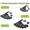1260PCS Metric Bolt Assortment M2 M4, 21 Sizes Screws Nuts and Hex Socket Head Cap Machine Kit Black