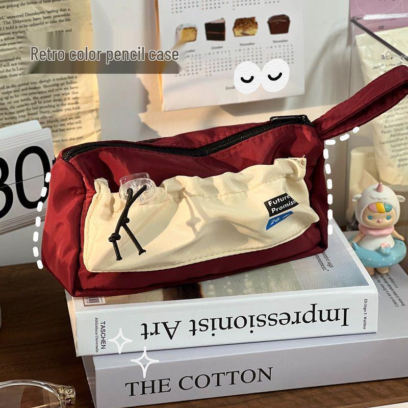 Ретро пенал: Стильная сумка для канцелярских принадлежностей для девочек - Подходит для учеников начальной, средней и старшей школы, а также студентов