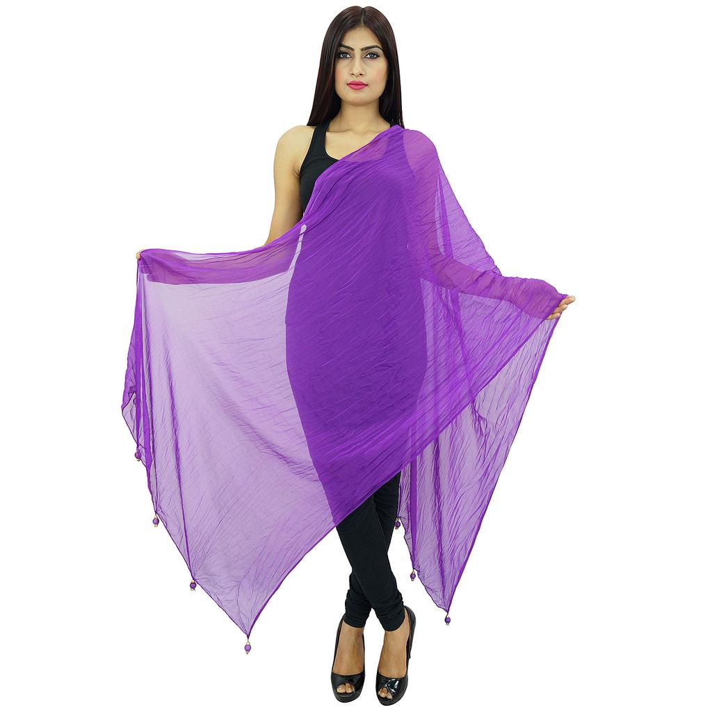 Женские шарфы с запахом Dupatta из шифоновой смеси, длинные палантины Chunni