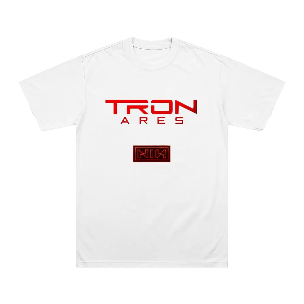 Cotton Comfort Tees Nine Inch Nails Tron Ares Graphic T Shirts Summer Men's Short Sleeve Clothes High Street Hip Hop Streetwears