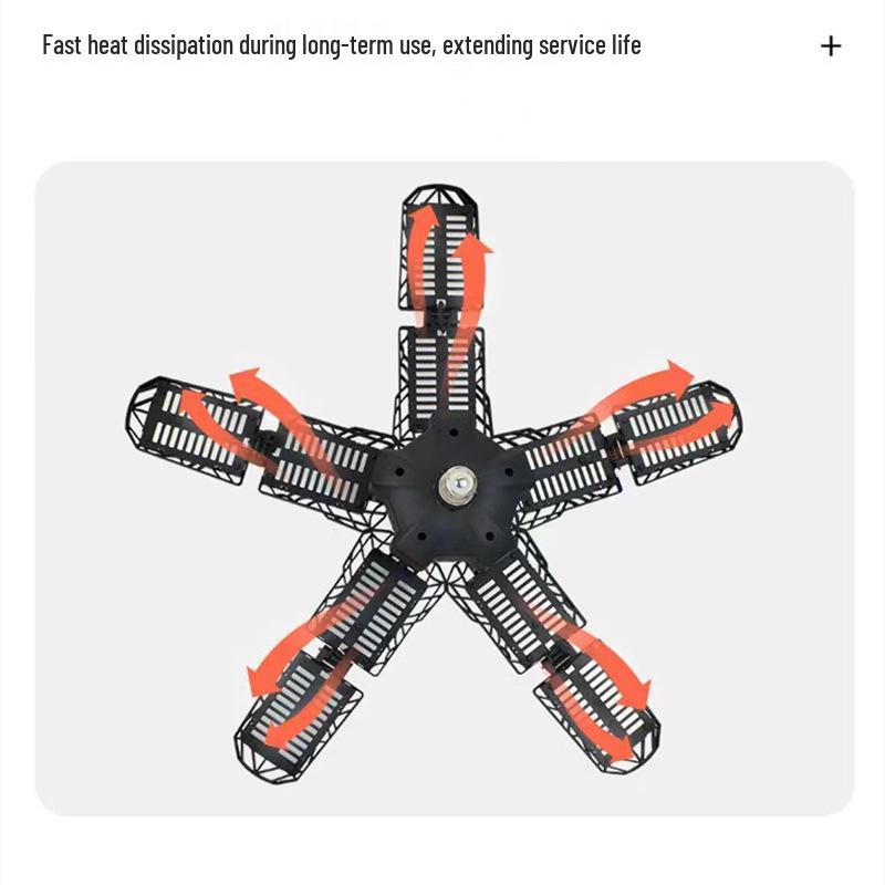 2023 King Kong Деформируемый Светодиодный Гаражный Свет, 5+1 Складная Высокомощная Лампа для Склада