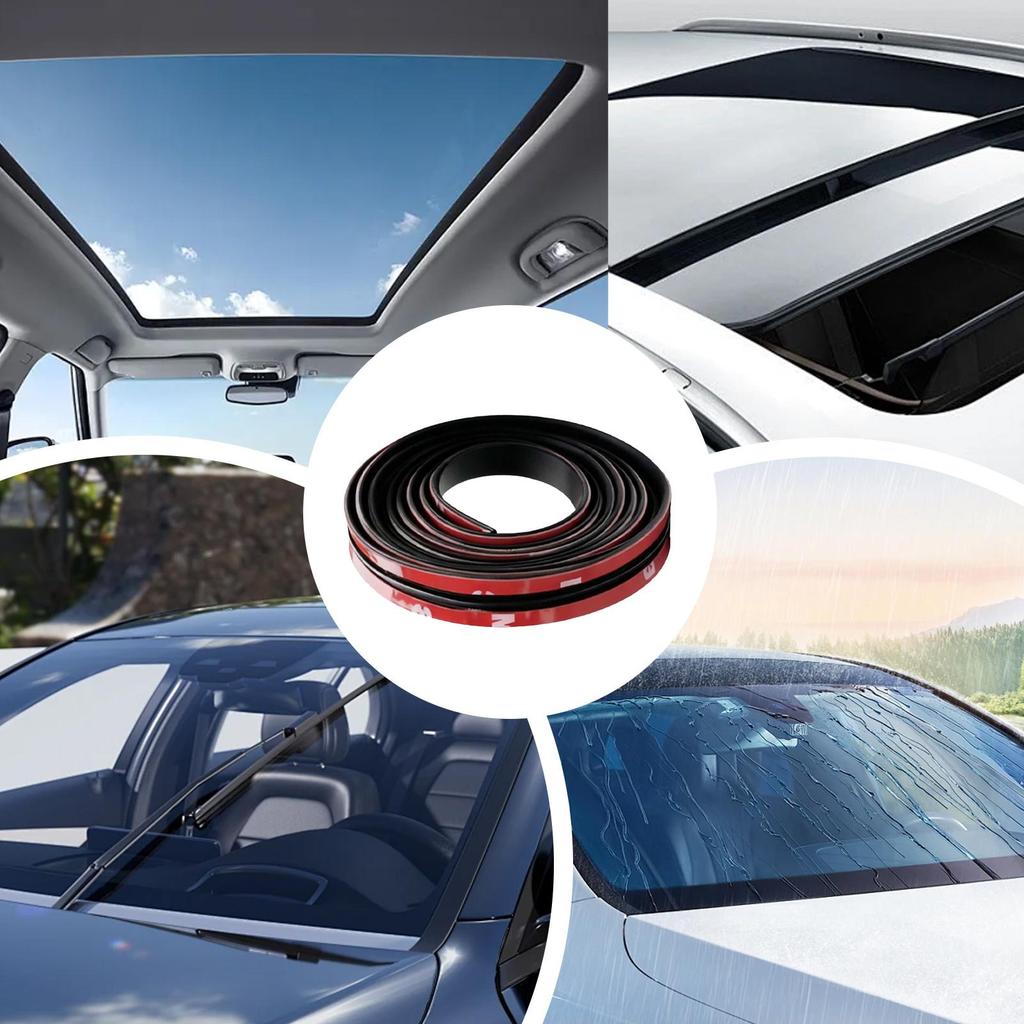 Windshield Rubber Seal Strip T-Shape Soundproofing Cuttable Weatherstrip Weather Stripping Door Seal For Automotive Sedan Pickup