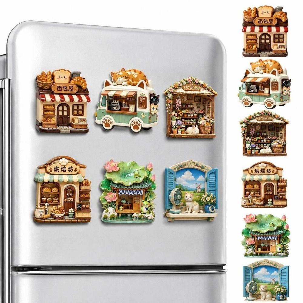 3D Relief Refrigerator Magnet Simulation 3D Refrigerator Stickers Refrigerator Decoration