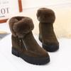 New Winter Women Casual Shoes Ankle Boots Outdoor Keep Warm Fur Waterproof Woman's Snow Boots Thick Heel Round Head Female Shoes