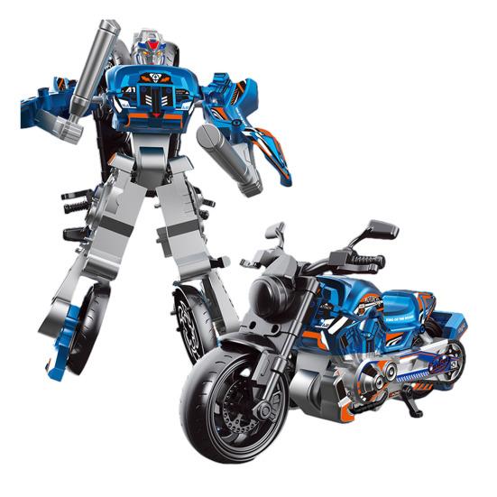 Transforming Robot Motorcycle Toy Movable Joints Educational Transformable Motorbike Deformation Robot Model Toddlers Boys Birthday