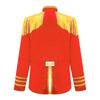 Children's 60s Rock Band Costume - British Star Style Gold Lace Top with Long Sleeves for Music Cosplay