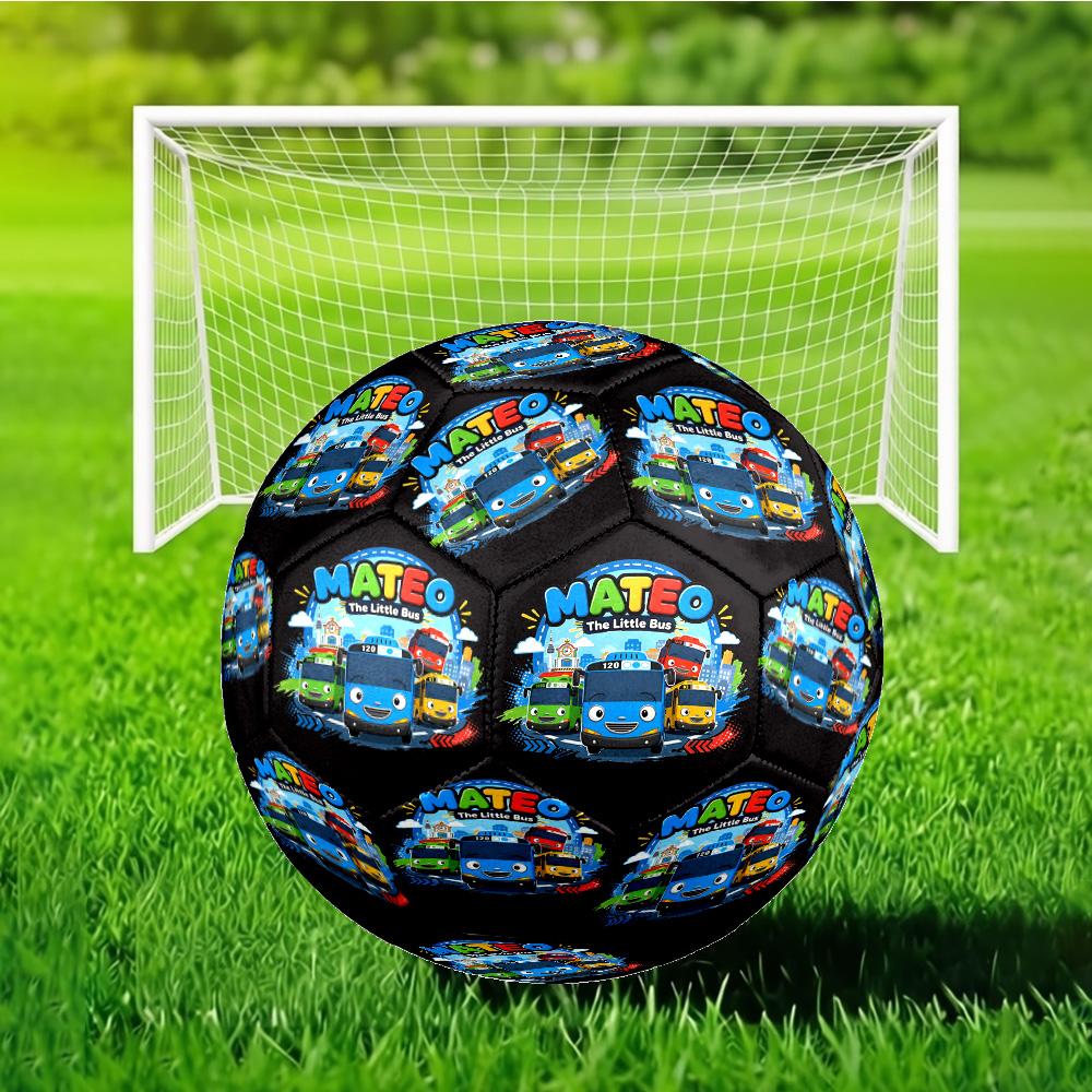 Adventure With Mateo The Little Bus Size 5 Soccer Ball, Suitable for Training and Matches, High-Elasticity, Wear-Resistant Material Gift for Fan