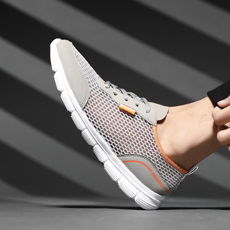 Fashion 2024 New Men Walking Casual Shoes Lightweight Soft Low Top Comfortable Sneakers Outdoor Men Mesh Sports Shoes Tenis Masculino