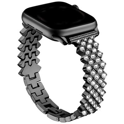 Для Apple Watch Series 10 42 мм/9 8 7 41 мм/SE (2023) SE (2022) SE 6 5 4 40мм/3 2 1 38мм Ремешок для часов Декор стразами Ремешок из цинкового сплава