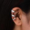 3pcs Set Alloy Helix Cartilage Clip Irregular Women Earrings Molten Ear Cuff Set  Chunky Jewelry Kit