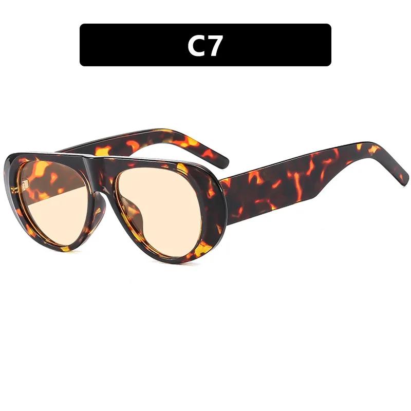 Винтажные очки-авиаторы с большой оправой для женщин и мужчин, солнцезащитные очки, дизайнерский бренд класса люкс, популярные панк-очки, очки для путешествий на открытом воздухе