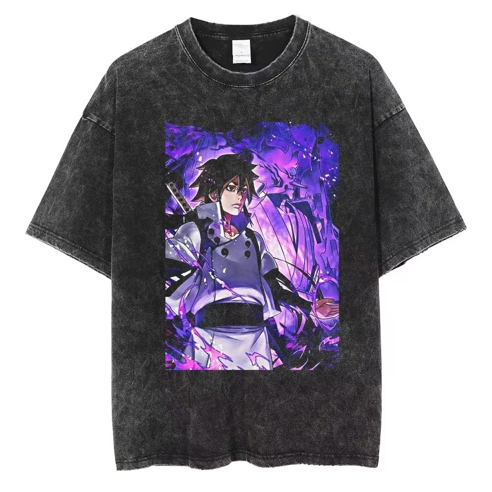 New Hip Hop Vintage Tshirt Men Streetwear Harajuku Japanese Anime Print Tee Summer Fashion Short Sleeve Cotton Top