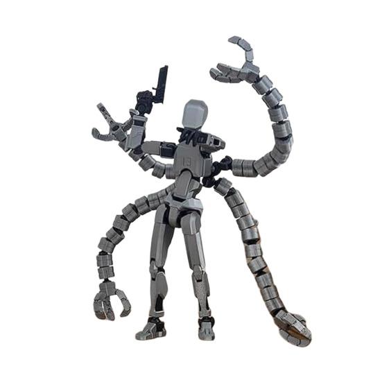 Фигурка робота с длинными щупальцами, подвижные суставы, 3D-печатная модель робота, игрушка для снятия стресса, шарнирная фигурка-манекен, украшение