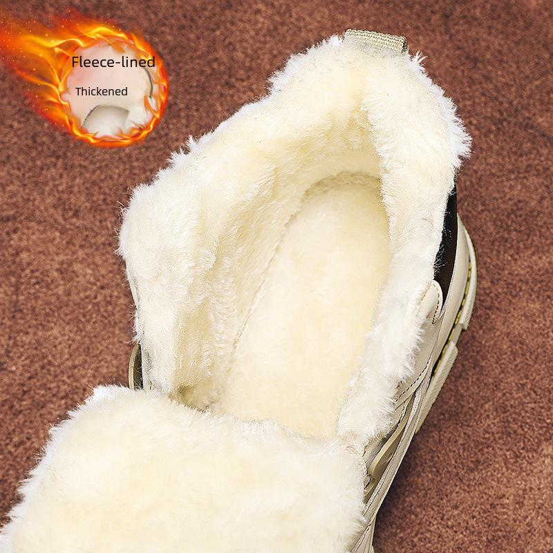 Мужские высокие зимние ботинки на шнуровке с бархатной подкладкой - Теплые уличные зимние спортивные ботинки Мартин