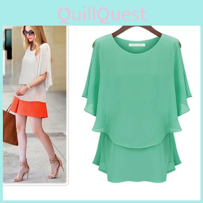 Новое поступление Новейшее женское шифоновое летнее платье-сарафан большого размера с рукавами-лотосами и двойной рубашкой Элегантная повседневная одежда