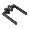 Silent Door Handle Set with Installation Parts Split Type Pure Copper Core Door Entry Locks for Indoor Bedroom Black