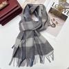 100% Wool Plaid Scarf for Women and Men - Warm, Stylish Gift for Winter