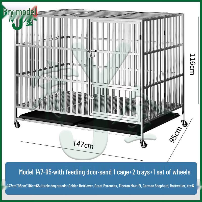 Heavy-Duty Stainless Steel Dog Kennel