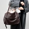 Вместительная сумка-тоут из коровьей кожи, универсальная сумка на плечо из мягкой кожи, повседневная женская сумка
