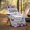 Sister Appreciation Quotes Blanket Personalized Name Soft Warm And Versatile For Sofa Bed Office And Travel Machine Washable Comfortable In All