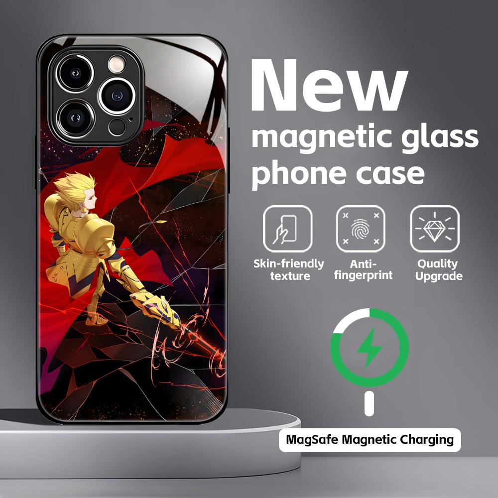Fate strange Fake Phone Case For iPhone17 16 15 14 13 12 11 X XR XS 8 Plus Mini Pro Max Glass Magnetic Case