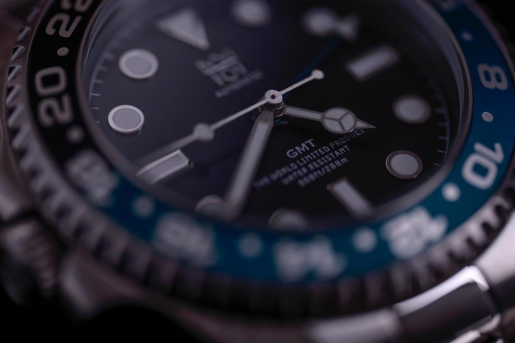 НОВАЯ модель АВТОМАТИЧЕСКИЕ ЧАСЫ Hyakuichi GMT Механические часы GMT Японский механизм Вращающийся безель Водонепроницаемость 20 АТМ Часы мирового времени Левая стрелка Левая заводная головка