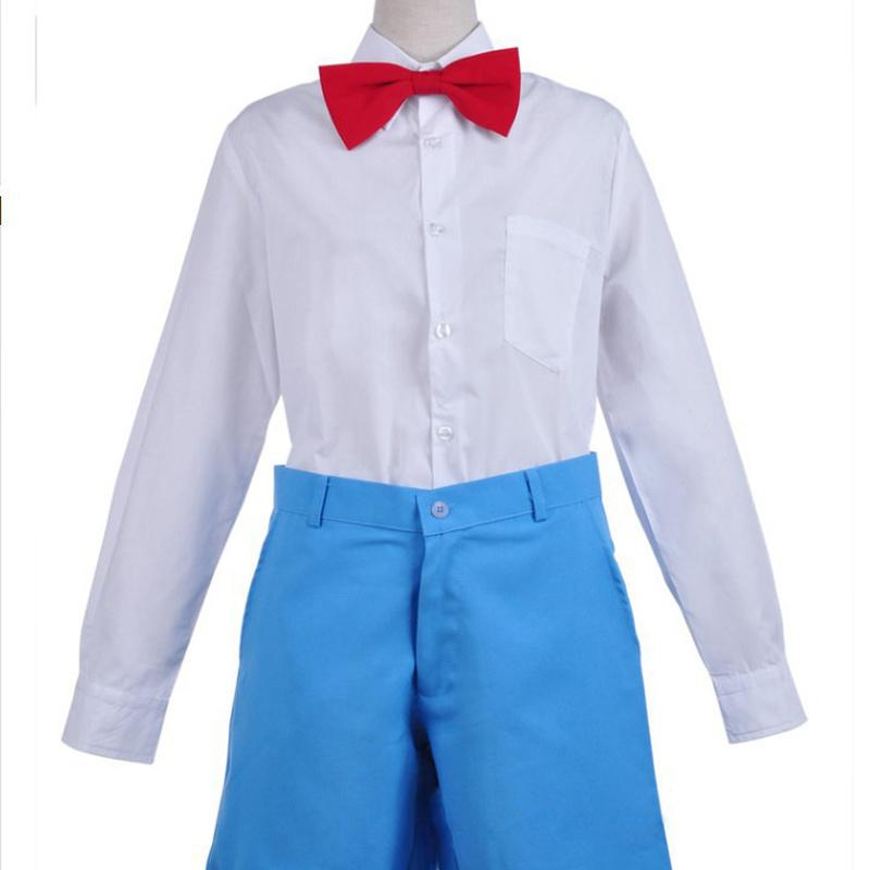 Scione аниме косплей костюм детектив Конан полный комплект 5 шт. одежда для косплея синяя униформа
