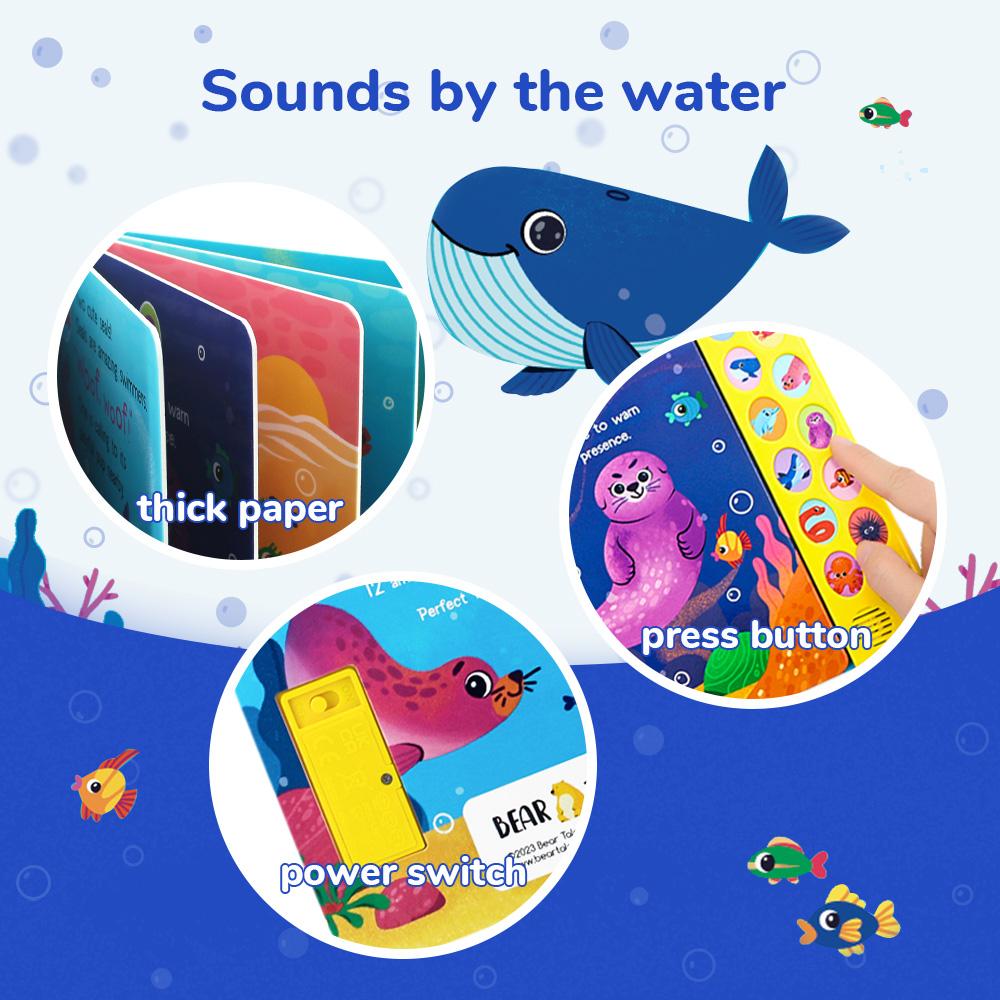 BEAR TALE Button Sound Book for Kids Age 0-3 years Early Education Book with Wild Animals Children's Audio Book 10 Pages