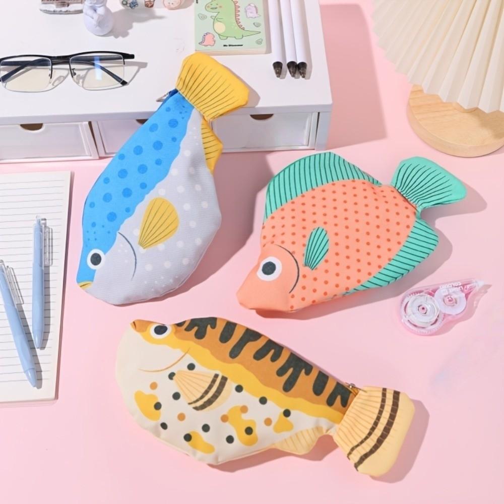 Pufferfish Fish Pencil Case Deep-Sea Fish Marine Organism Pencil Pouch  Office