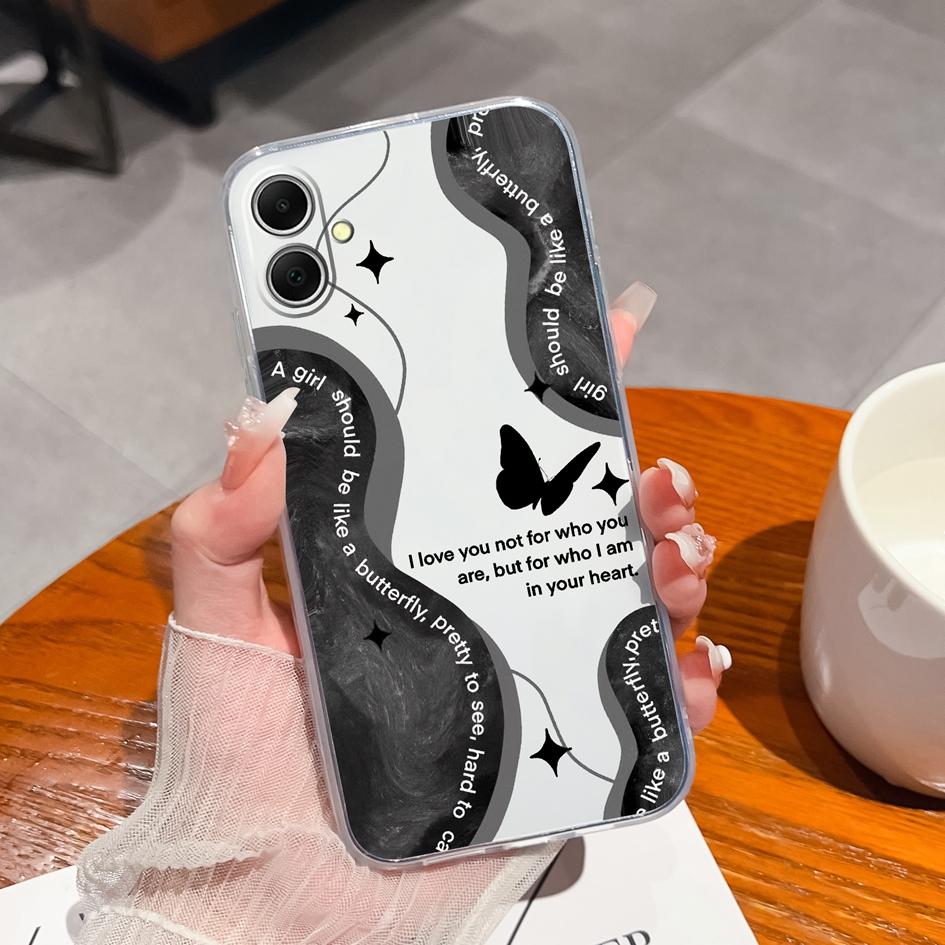 Чехол для Samsung S24 FE M35 A16 A26 S25 Plus Ultra S25Ultra A06 A36 A56 F14 Pretty Starry Sky Cute Bear Противоскользящий силиконовый противоударный чехол для Samsung