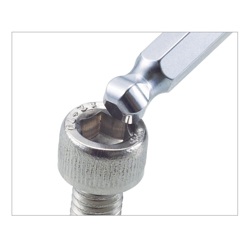 HOZAN Ball Point Wrench Short Neck Hex Flat Set, 7-Piece Set, Keys, 1.5/2/2.5/3/4/5/6mm Sizes, W-111