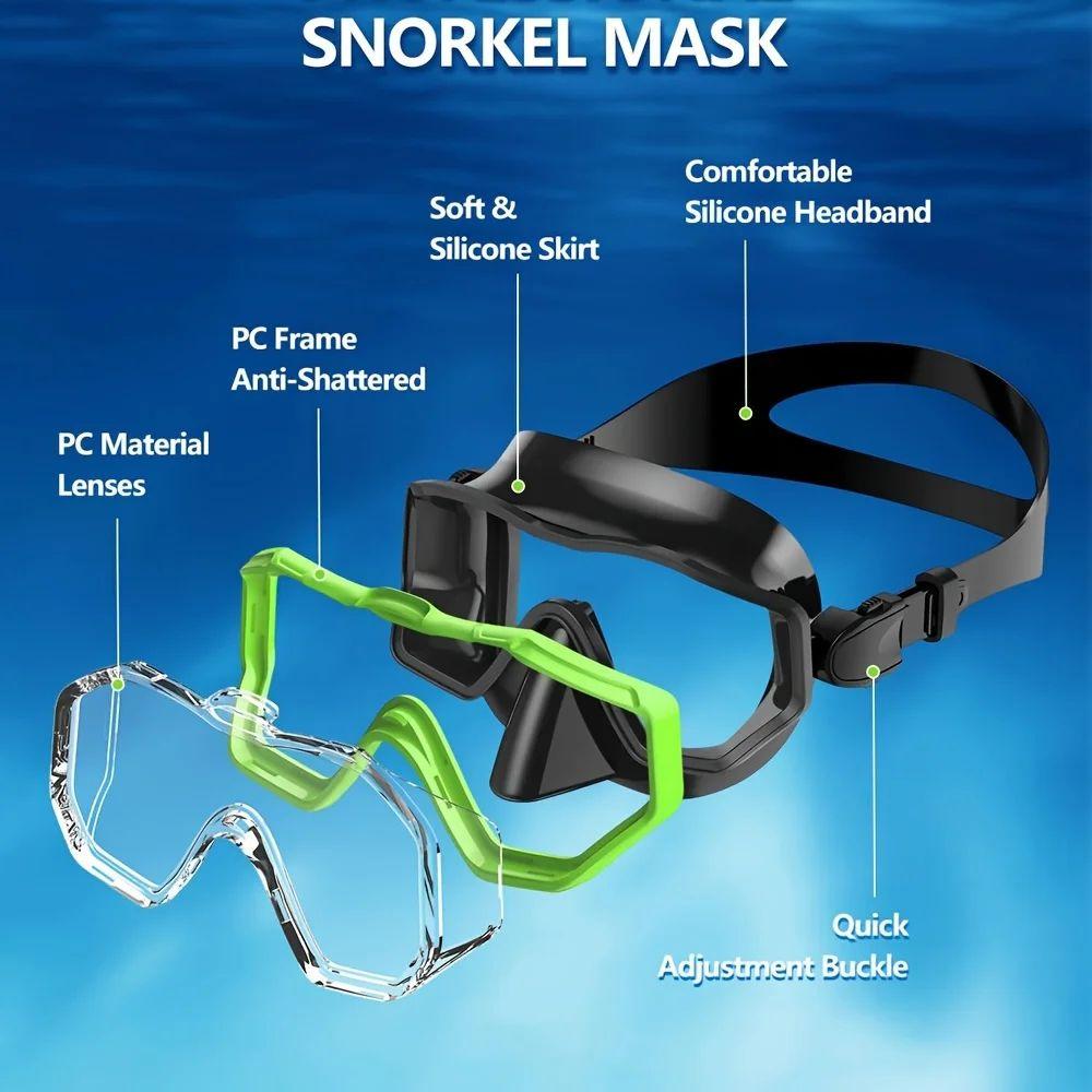 with Nose Cover Child Diving Mask PVC Strap Pool Swim Eyewear Snorkel Swimming Goggles for Youth