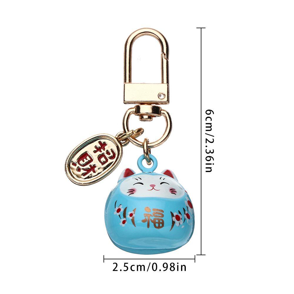Girls Woman Japanese Bag Charm Cute Lucky Cat Keychains Pendant Keyring Key Chains Cartoon Keychain