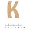 Adhesive MDF Wood Alphabet 5 Cm Letter K