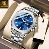 POEDAGAR Luxury Men Wristwatch Waterproof Luminous Week Date Original Man Watch Stainless Steel Sport Quartz Men's Watches