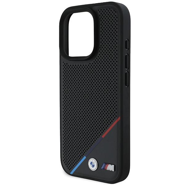 Bmw Bmhmp16L23Pupdk Iphone 16 Pro 6.3 Czarny/Black Hardcase M Perforated Tricolor Line Magsafe