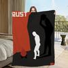 Игровой плед R-RUST для дивана, комнаты, микрофибра, постельный плед, офис, путешествия, подарок, дом