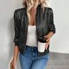 Women's Sequin Short Jackets Long Sleeve Shiny Cropped Coat Lightweight Zipper Metallic Jacket Glitter Party Disco Outfit