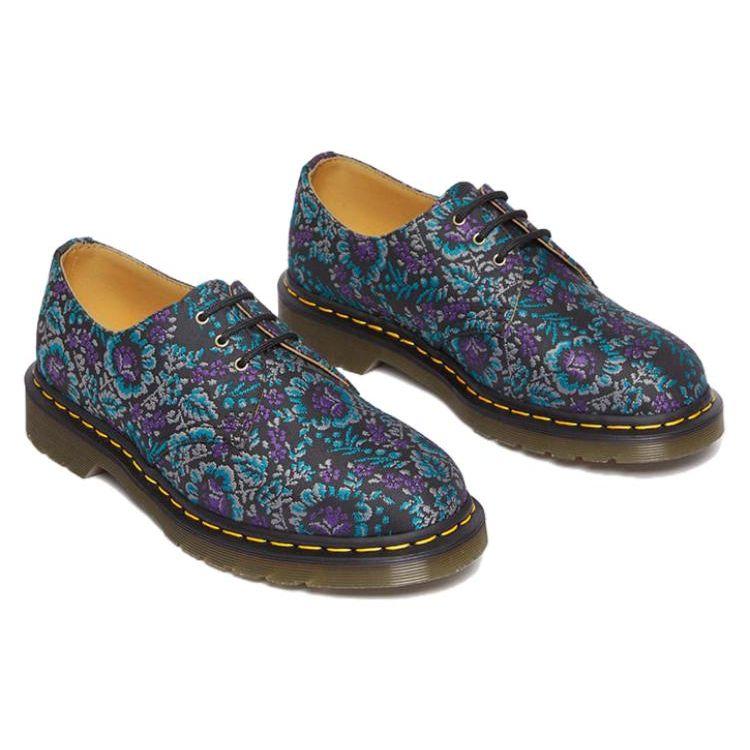 Dr. Martens Кожаные туфли с круглым носком на шнуровке, удобная повседневная обувь, женская обувь, черно-фиолетовые 31135548