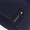 Базовая вязаная шапка-бини Унисекс для взрослых JRZ72 Синий тень [Adidas] Темно-синий/Черный/Полу-Цит (IY5258) 60-63см