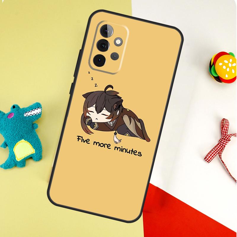 Чехол для телефона Zhongli Genshin Impact для Samsung Galaxy A55 A35 A15 A54 A34 A14 A53 A33 A13 A05 A06 A16 A22 A32 A52