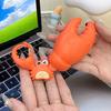 Kids Cartoon Crab Toy Pull Rope To Move Crab Claw No Battery Required Children Adults Animal Keychain Stress Relief Interactive Toy