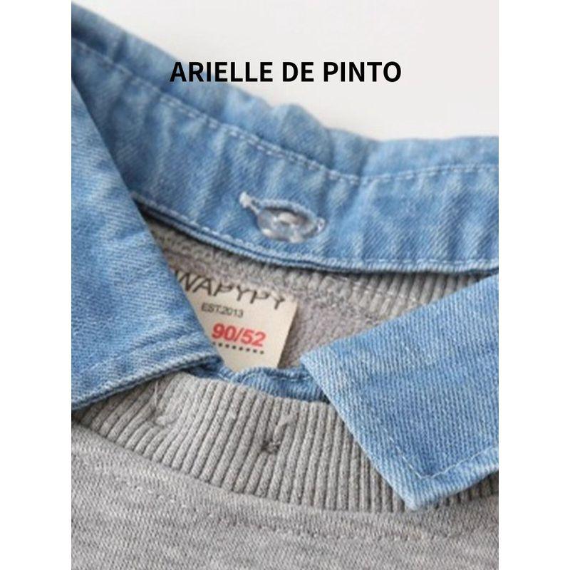 Французский костюм для мальчика Arielle De Pinto Весенне-осенний стиль Корейский стиль Повседневный С буквенным принтом Лацкан Мультяшный Двухпредметный комплект