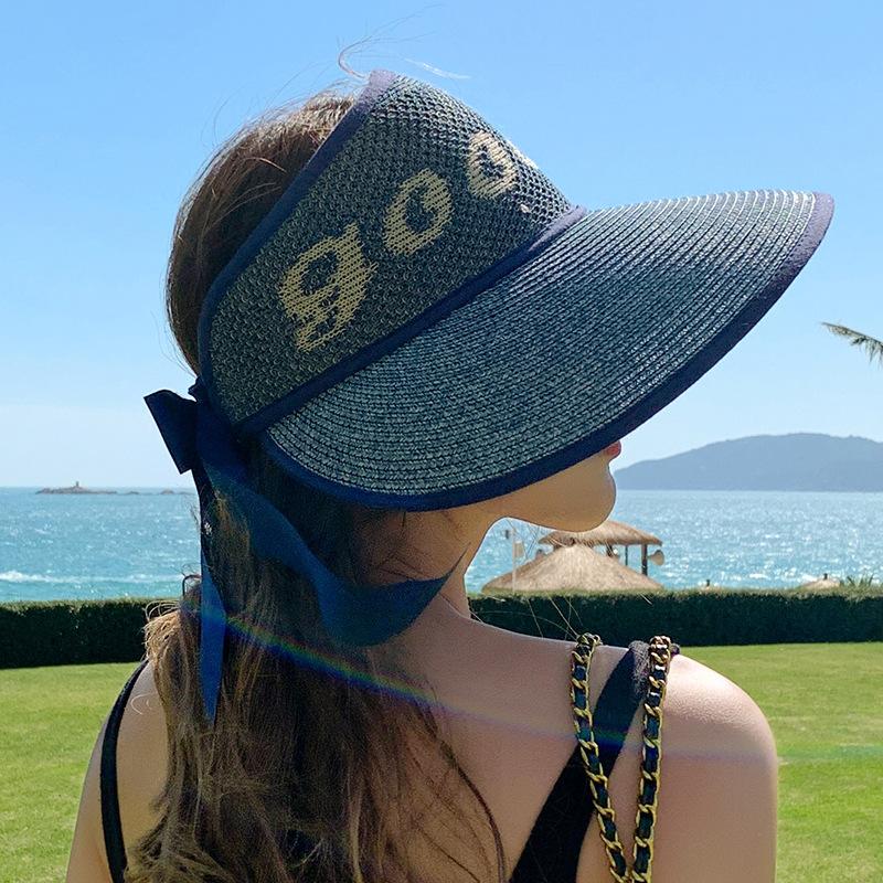 Новая весенне-летняя женская бейсболка, шляпа от солнца, универсальная соломенная шляпа, складная пляжная шляпа с солнцезащитным козырьком и защитой от солнца