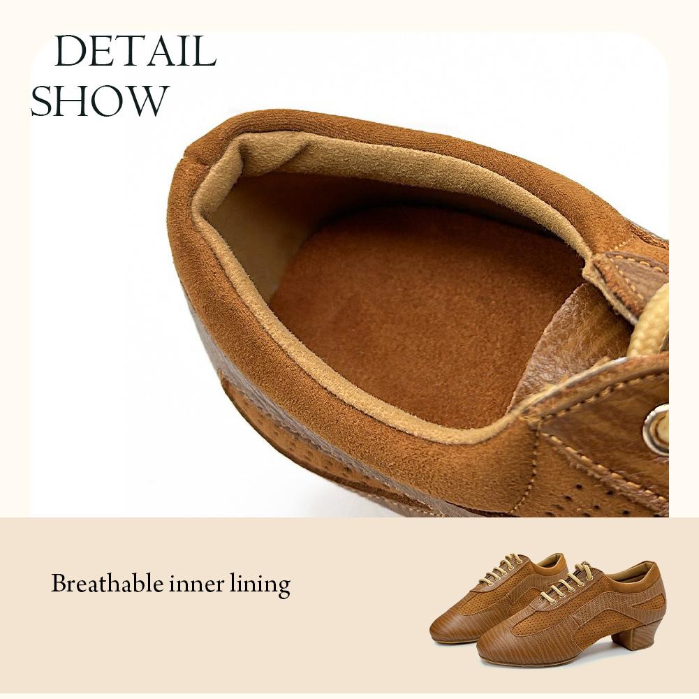 Women's Latin Closed Lacing Salsa Tango Bachata Modern Jazz Ballroom Performance Training Shoes