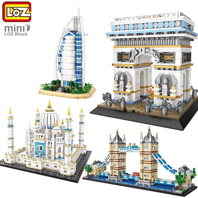 Loz Blocks World Famous Landmark Architecture Diy London Bridge Burj Al Arab Triumphal Arch Collection Gift Christmas Present