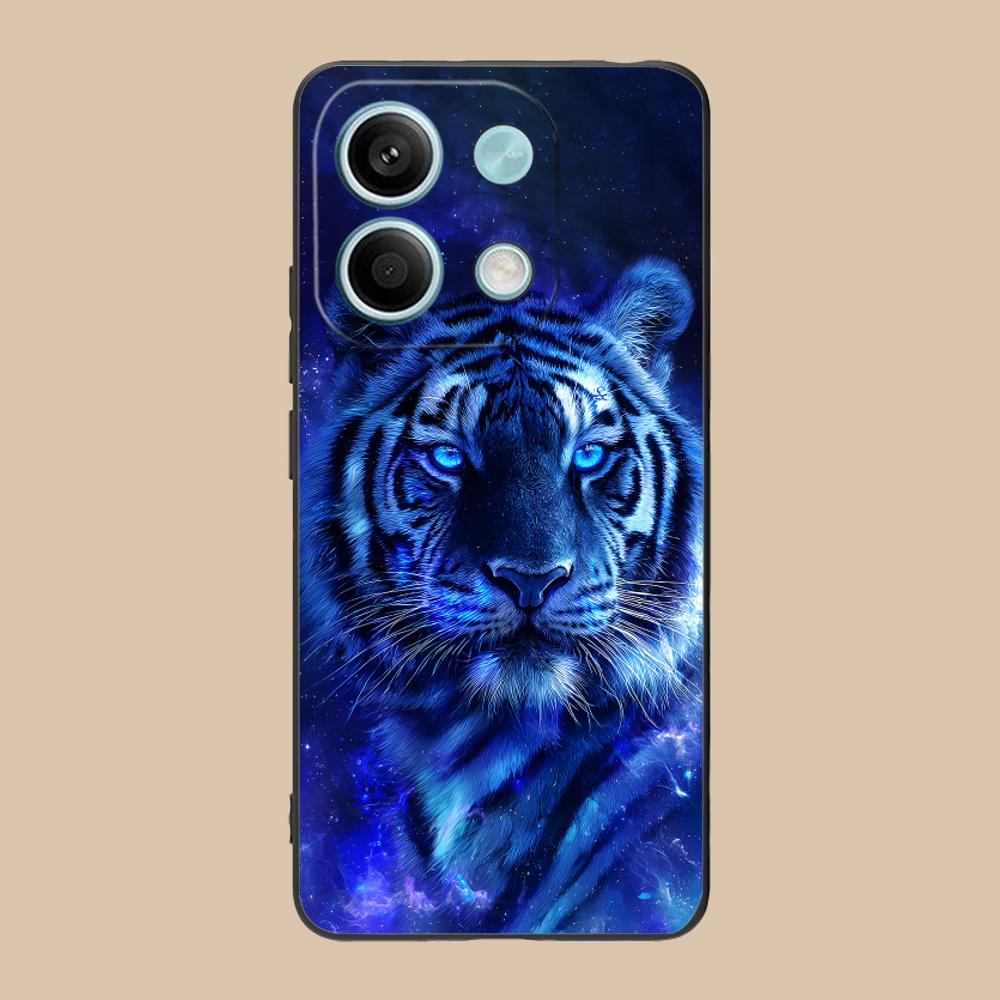 Неоновый чехол для мобильного телефона с тигром для Xiaomi 15 14 13 12 Mi 11 T Ultra Lite Pro S X 5G Цветной печатный чехол Роскошный Красивый
